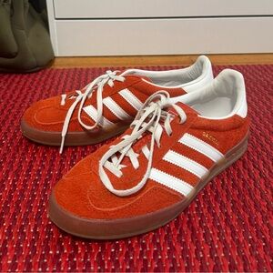 Orange Adidas Gazelle Gum Sole Sneakers